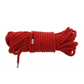 Rött bondage-rep för shibari och BDSM-lekar