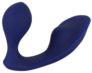 RC Anal Trosa Vibrator är en mörkblå silikon prostata massageapparat med en böjd design, bultformad ände och avsmalnande spets. Dess slanka yta säkerställer enkel användning och bekväm personlig njutning.
