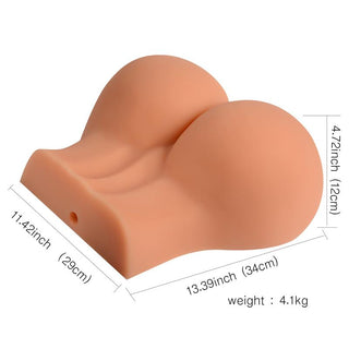 Mature Kelly Masturbator är en beige kudde med en kontur som väger 4,1 kg och har en kurvig design som förbättrar både komfort och stil.