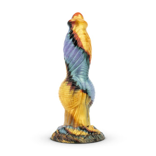 Mythical Mates Sea Serpent Dildo 26 cm är en färgstark, abstrakt formad dildo tillverkad av kroppssäkert silikon, med en strukturerad yta och en utsvängd bas.