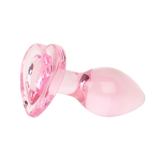 Heart Shaped Glass Buttplug 7 cm har en rosa glasdesign med en hjärtformad juvelbas, perfekt för temperaturspel och för att ge elegans till dina intima stunder.