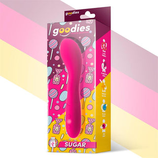 Sugar G-spot Vibrator, tillverkad av premium silikon, presenteras i livfulla godis-tema förpackningar med lekfull design.