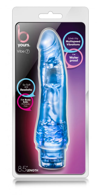Upptäck tjusningen med B Yours Vibe 7, med kraftfulla vibrationer och en vattentät-design. Med flerhastighetsinställningar, en realistisk känsla och kroppssäkra material är den den perfekta följeslagaren för en exceptionell upplevelse.