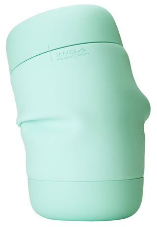 Tenga Puffy Masturbator i mintgrönt har en slät, abstrakt form med präglad text och en mjuk silikon-design för ökad njutning.
