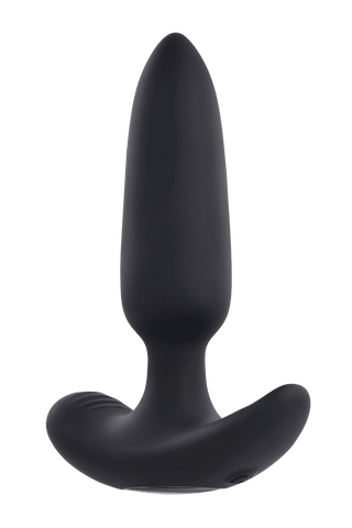 Selopa Black Love Buttplug, tillverkad av kroppssäker silikon, erbjuder en slät struktur och böjd bas. Dess eleganta svarta design säkerställer komfort och stil, vilket gör den till ett måste-tillbehör för sofistikering mot en vit bakgrund.