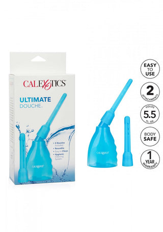 Intim Dusch 160ml har ett blått duschkit med två plastmunstycken. Den är lätt att använda, rymmer 5,5 fl oz, tillverkad av kroppssäkra material och inkluderar 1 års garanti för sinnesfrid.