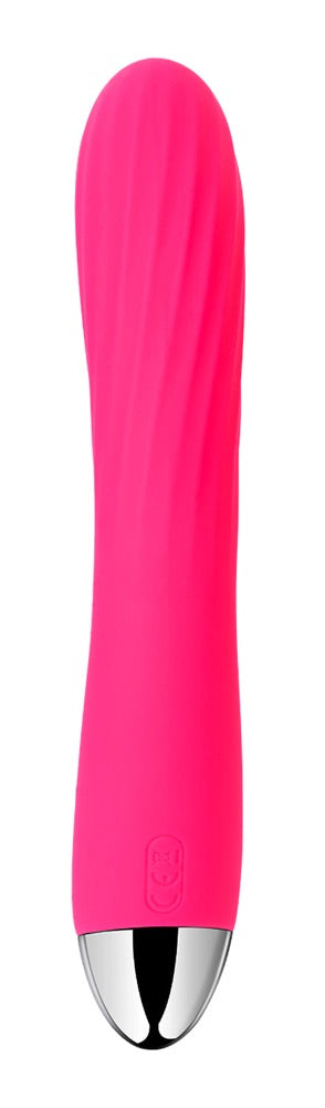 Koppla av med Svakom Angel, en ljusrosa texturerad massageapparat med silverbas. Den har två motorer för dubbel stimulering och en uppvärmningsfunktion, designad för ditt välbefinnande och komfort.