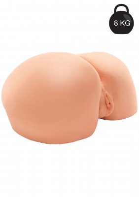 Big Bubble Butt Masturbator, designad med en silikonliknande realistisk modell av mänskliga skinkor, har experthantverk för autenticitet och väger 8 kg.