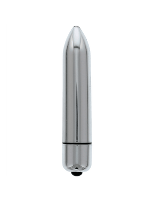 Climax Bulletvibrator är ett elegant, silver, kulformat föremål med en slät yta, som står upprätt mot en vanlig bakgrund och erbjuder diskret design och kraftfulla vibrationer för att förbättra din upplevelse.