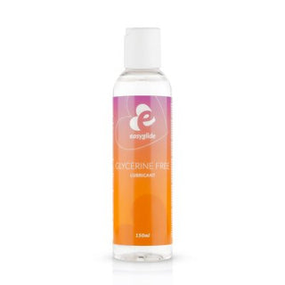 150ml Easyglide Glycerine Free glidmedel har en rosa och orange etikett som erbjuder vattenbaserat glidmedel för en smidig upplevelse med långvarig glidförmåga.