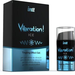 The Intt Vibration! Kylande Orgasmgel kommer i förpackning prydd med blå accenter och en snöflingadesign. Den erbjuder en uppfriskande mintarom och vibrerande effekt, designad för att förbättra din upplevelse med sin uppfriskande touch.