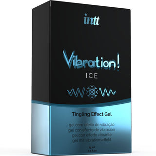 The Intt Vibration! Kylande Orgasmgel kommer i svart och blå förpackning, med en livlig snöflingadesign. Denna 15 ml mintdoftande stimulerande gel ger en uppfriskande, isstickande känsla med sin vibrerande effekt.