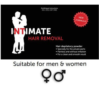 The Intimate - Hårborttagningspulver har par siluettförpackningar, passar både män och kvinnor, skonsamma mot känslig hud och säkerställer en smärtfritt upplevelse.