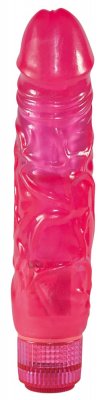 Dildo Vibrator Pink Love, med sin strukturerade design på en vit bakgrund, är perfekt för att förbättra din upplevelse.