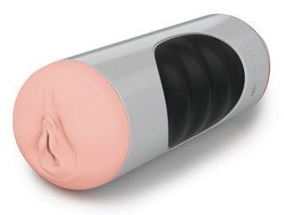 Lösvagina Med Vibration - 23 cm är en silver- och köttfärgad personlig enhet med en mjuk inre textur för förbättrad massage, med flera vibrationslägen för att passa dina preferenser.
