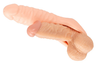 Double Trouble Kukring, en premium sexleksak i silikon perfekt för att förstärka intima stunder eller utforska nöje, visas mot en vit bakgrund.