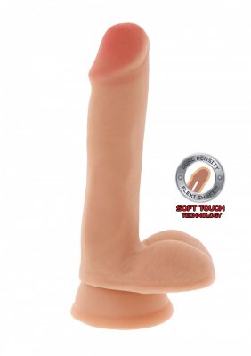 Dildo - Naturskön Get Real 17 cm är en realistisk, hudtonad dildo med testiklar, med en mjuk touch, design med dubbla densitet och en robust sugpropp för handsfree-nöje.