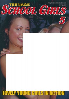 Tidningsomslaget för Tidning School Girls 5 har texten "Lovely Young Girls in Action" och utlovar en "sensuella läsupplevelser.