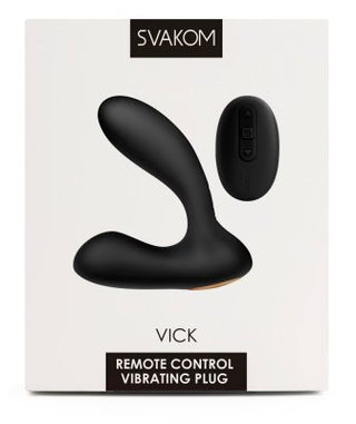Låda till Svakom Vick Prostatamassör med fjärrkontroll mot vit bakgrund.