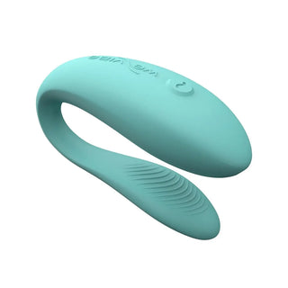 Turkos parvibrator i silikon med böjd design och vibrationsprogram