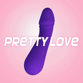Pretty Love lila vibrator i realistisk design på rosa bakgrund