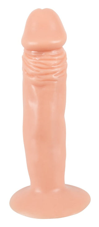 Set med köttfärgade silikon-dildos med platt bas, visas i flera storlekar, avsedda för anal användning.