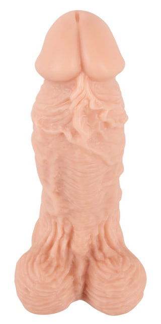 Gigant XXL Dildo 32 cm är en detaljerad silikonmodell som liknar en tentakel, med en ljusrosa färg och en strukturerad yta. Dess realistiska design står upprätt och framhäver intrikata detaljer och naturliga veck för handsfree-användning.