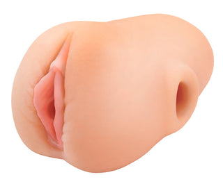 En närbild av Pussy Pounder Squeeze Stroker, tillverkad av Fanta Flesh och med en Squeeze Core-design för ett ultrarealistiskt utseende.