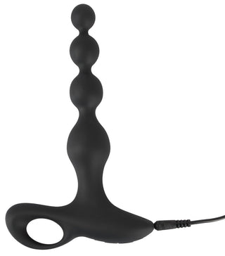 Black Velvets erbjuder Uppladdningsbar Analkulor, med eleganta svarta silikonanalpärlor med ett välvt ergonomiskt handtag och en bekväm laddningskabel för oändlig njutning.