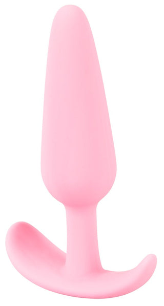 Cuties Mini Buttplug Rose är gjord av kroppssäkert silikon och har en böjd bas för enkel hantering.