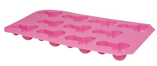 Penisformad Isbitsform-en rosa silikonbricka med tecknade penisformade hål, perfekt som rolig isbitsform till fester eller för att göra sexiga isbitar.