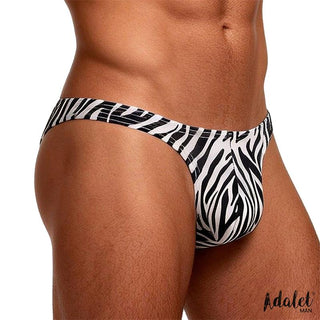 Adalet Man Jake Kalsong Zebra-kalsonger, svartvitt zebramönster, mjukt tyg, elastisk midja.