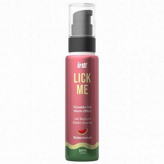 Intt Lick Me Vattenmelon gel, 50ml rosa flaska med pumpdispenser och värmande effekt.