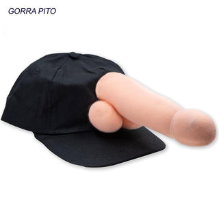 Diverty Sex Peniskeps Svart är en svart keps med en nyhet, köttfärgad tillbehör, perfekt som festtillbehör för alla möhippa eller svensexa.