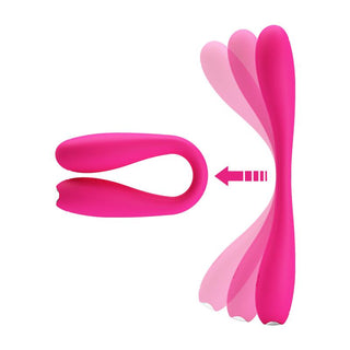 PrettyLove Yedda Bendable är en rosa, flexibel vibrator som kan böjas eller rätas ut för att justera sin form för riktad stimulering av G-punkten.