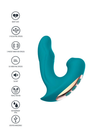 Vibrator med tredobbelt funktion