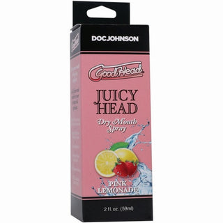 En 2 fl. oz. flaska GoodHead Spray Lemonade - idealisk för att lindra torr mun och öka komforten vid oralsex.