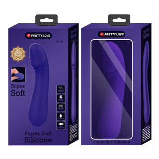 Bilden visar två lådor av Mjuk Lila Vibrator Cetus, som framhäver dess G-punkt-vänliga design. Den lila och svarta förpackningen har produktbilder och framhäver dess silikonyta-struktur och priset för årets bästa produkt.