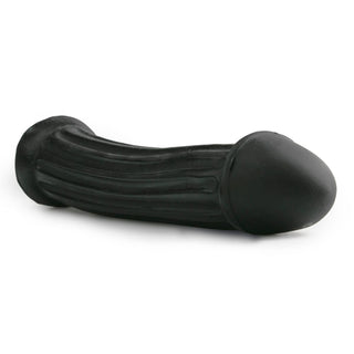 XXL Dildo 31,5 cm Svart är en texturerad silikondildo med en böjd design, som erbjuder en djärv närvaro i elegant svart.