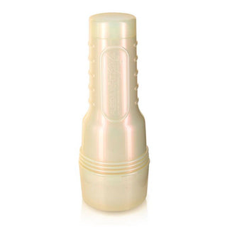 Fleshlight Adriana Chechik Empress har ett pärlemorskimrande, cylindriskt plasthölje med ett texturerat grepp och rundat lock, som står upprätt - realistiskt utformat från Fleshlight Girls-kollektionen.