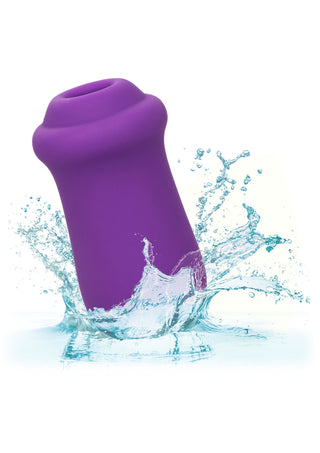 Pink Sugar Rush Lufttrycksvibrator, silikonmaterial, böjd ergonomisk design, visas på en vit bakgrund.