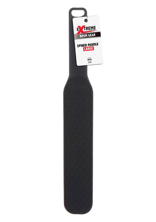 Utforska den svarta spetsiga Hidden Desire Paddel från Extreme BDSM Gear, med en stor etikett. Tillverkad av högkvalitativt silikon förhöjer den din upplevelse.