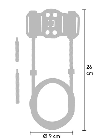 Gray Fusion X Basic Penisförlängare, teknisk design, dragkraftsbaserad, cylindrisk form, 26 cm hög, 9 cm diameter.