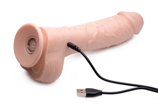 Sprøjtende dildo med vibration