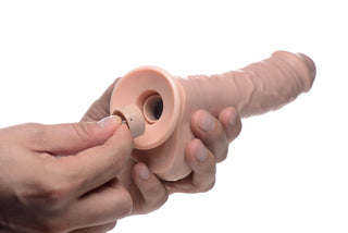 Sprøjtende dildo med vibration