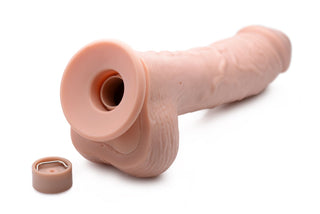 Sprøjtende dildo med vibration