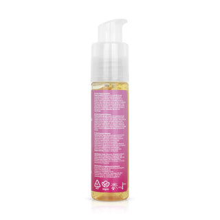 EasyGlide Orgasm Gel 30ml kommer i en klar pumpflaska med en rosa etikett som listar ingredienser och ikoner för återvinning, vegan och cruelty-free. Speciellt formulerad för känslig hud, förbättrar denna gel komfort samtidigt som den intensifierar orgasmer.