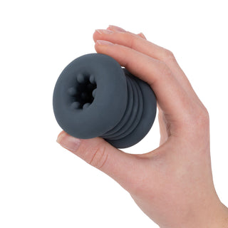 Black Boners Buffer Rings 3-pack, flexibla kukringar med mjuka texturerade öppningar och räfflade sidor.