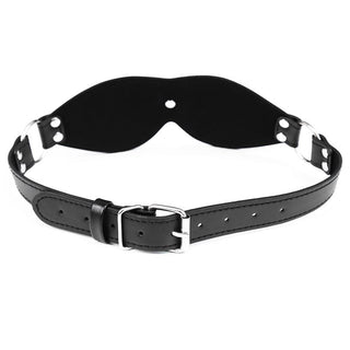 IntoYou Justerbar Ögonmask i imiterat läder har justerbara remmar och en stilren svart design.