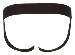 Svarta Jockstrap I Nät har en extra bred gummikant för ökad komfort, med två stödjande remmar som elegant böjer sig från sidorna till framsidan och erbjuder en elegant, minimal design.